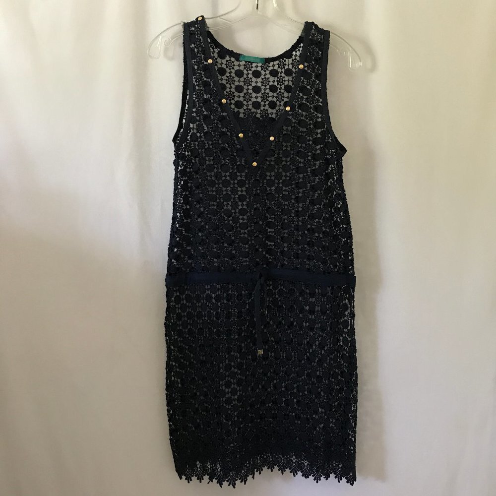 CIA.MARITIMA Eyelet Lace Swim Cover-up, Navy